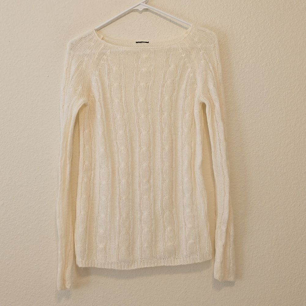 J. Crew wool cable knit sweater size small ( missing)